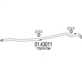 Трубка MTS 01.43011