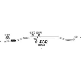 Трубка MTS 01.43042