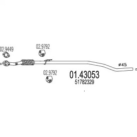 Трубка MTS 01.43053