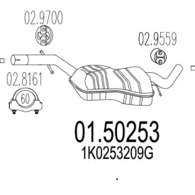 Амортизатор MTS 01.50253