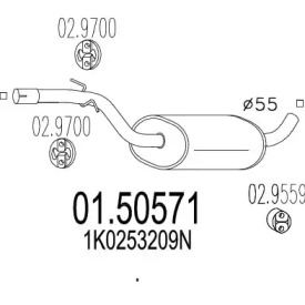 Амортизатор MTS 01.50571