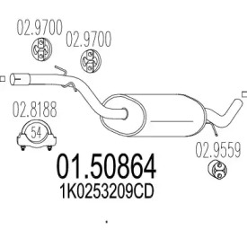 Амортизатор MTS 01.50864