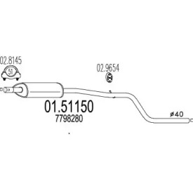 Амортизатор MTS 01.51150