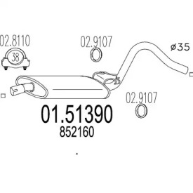 Амортизатор MTS 01.51390