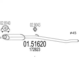 Амортизатор MTS 01.51620