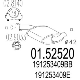 Амортизатор MTS 01.52520