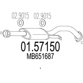 Амортизатор MTS 01.57150