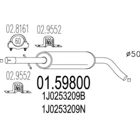 Амортизатор MTS 01.59800