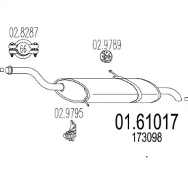 Амортизатор MTS 01.61017