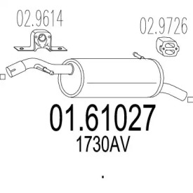 Амортизатор MTS 01.61027