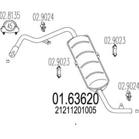 Амортизатор MTS 01.63620