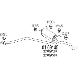 Амортизатор MTS 01.69140