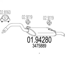 Амортизатор MTS 01.94280