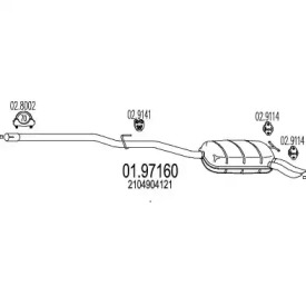 Амортизатор MTS 01.97160