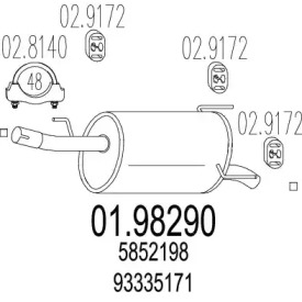 Амортизатор MTS 01.98290