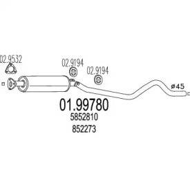 Амортизатор MTS 01.99780