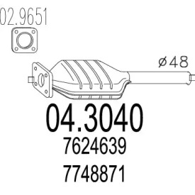 Катализатор MTS 04.3040