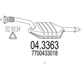 Катализатор MTS 04.3363