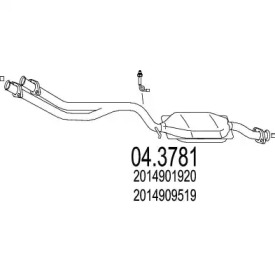 Катализатор MTS 04.3781