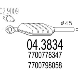 Катализатор MTS 04.3834