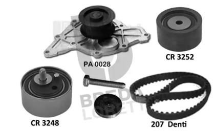 Комплект водяного насоса / зубчатого ремня BREDA LORETT KPA0794A