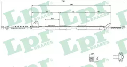 Трос LPR C0858B