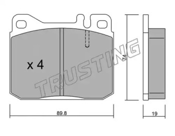 Комплект тормозных колодок TRUSTING 013.2