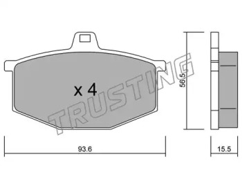 Комплект тормозных колодок TRUSTING 014.0