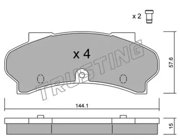 Комплект тормозных колодок TRUSTING 019.0