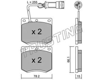 Комплект тормозных колодок TRUSTING 025.1