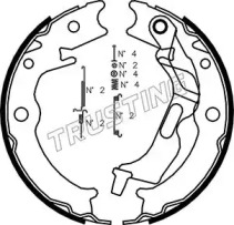 Комлект тормозных накладок TRUSTING 027.007K