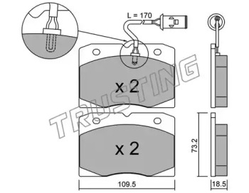 Комплект тормозных колодок TRUSTING 053.2