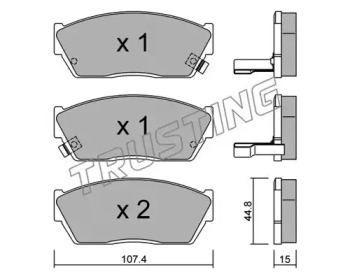 Комплект тормозных колодок TRUSTING 056.2