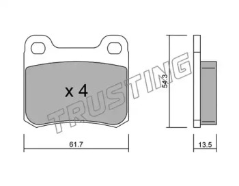 Комплект тормозных колодок TRUSTING 094.0