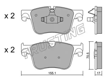 Комплект тормозных колодок TRUSTING 1001.0