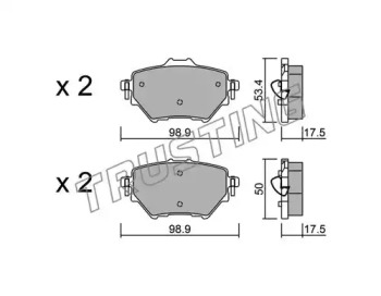 Комплект тормозных колодок TRUSTING 1003.0