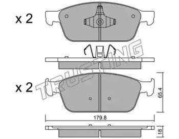 Комплект тормозных колодок TRUSTING 1005.0