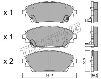 Комплект тормозных колодок TRUSTING 1008.0
