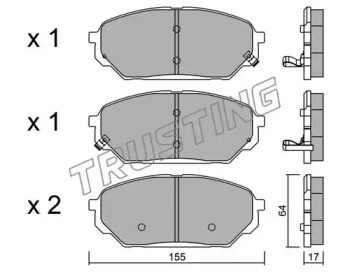 Комплект тормозных колодок TRUSTING 1015.0