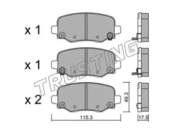 Комплект тормозных колодок TRUSTING 1018.1