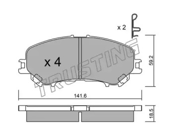Комплект тормозных колодок TRUSTING 1034.0