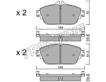 Комплект тормозных колодок TRUSTING 1041.0