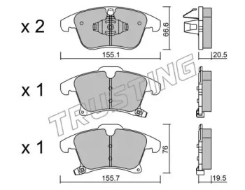 Комплект тормозных колодок TRUSTING 1063.0