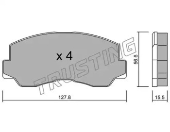 Комплект тормозных колодок TRUSTING 114.0