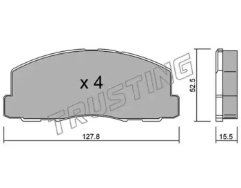 Комплект тормозных колодок TRUSTING 116.0