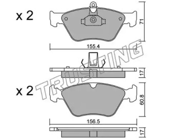 Комплект тормозных колодок TRUSTING 130.0