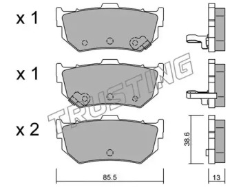 Комплект тормозных колодок TRUSTING 172.0