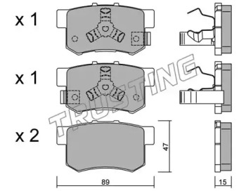 Комплект тормозных колодок TRUSTING 176.1