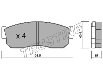 Комплект тормозных колодок TRUSTING 211.0