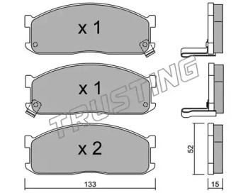 Комплект тормозных колодок TRUSTING 241.1